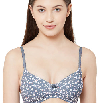 PRINTED POLYMIDE PADDED T-SHIRT BRA | 6399