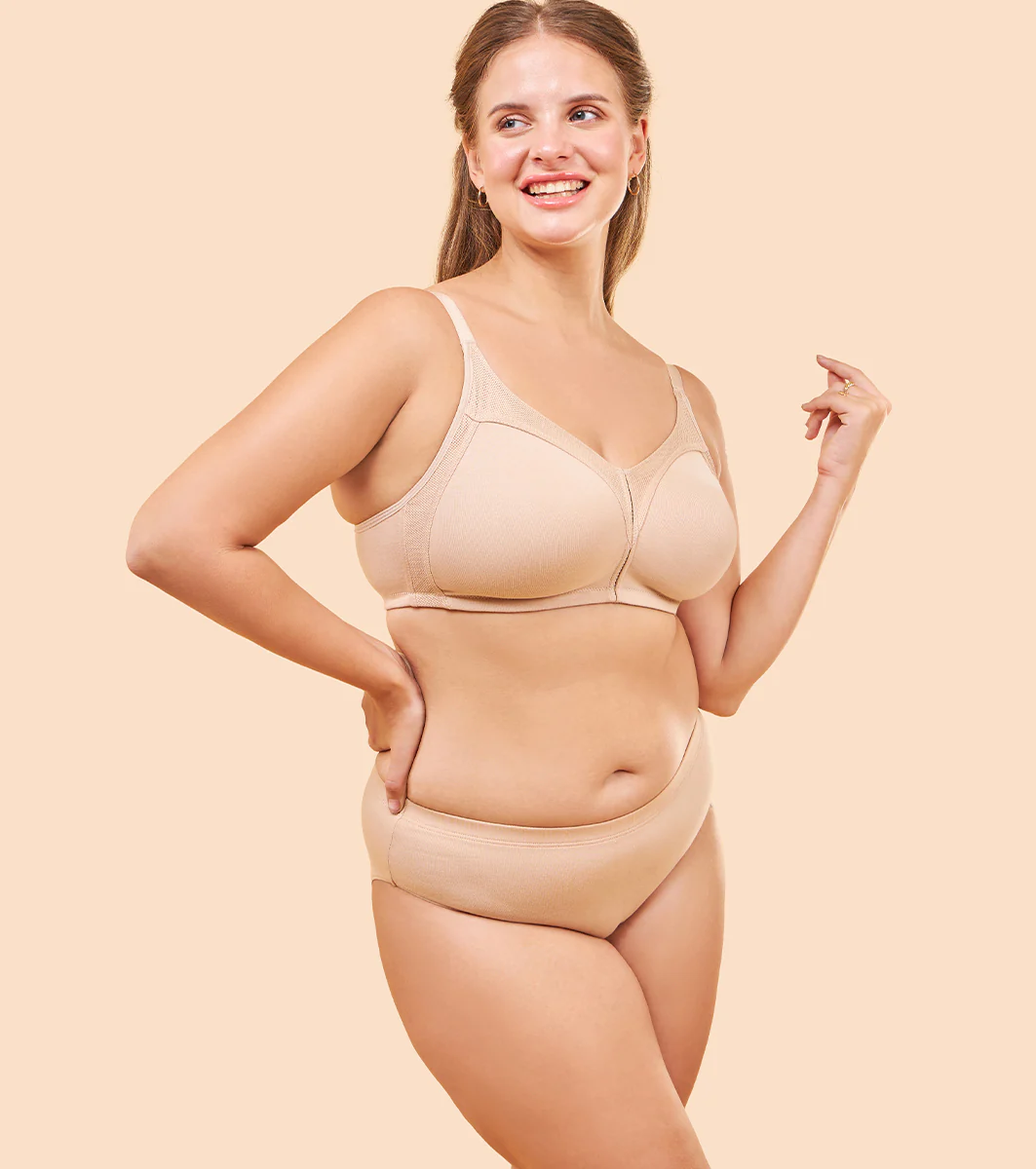 Fab-Cool M-Frame Jiggle Control Full Support Stretch Cotton Bra | AB75
