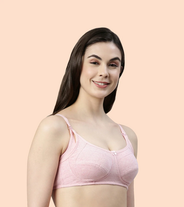 Eco-Melange Sectioned Lift And Support Cotton Nursing Bra | MT02