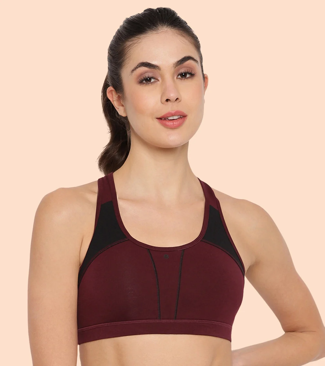 Racer Back Medium Impact Sports Bra With Removable Pads | SB08